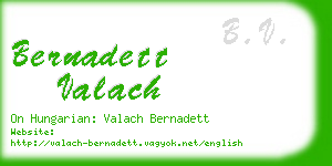 bernadett valach business card